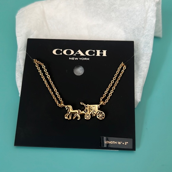Coach Jewelry Nwt Coach Horse And Carriage Emblem Necklace Poshmark